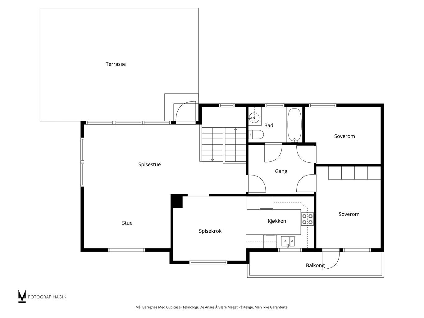 Plantegning hovedetasje