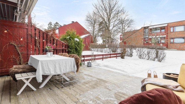 Solrik terrasse og hage