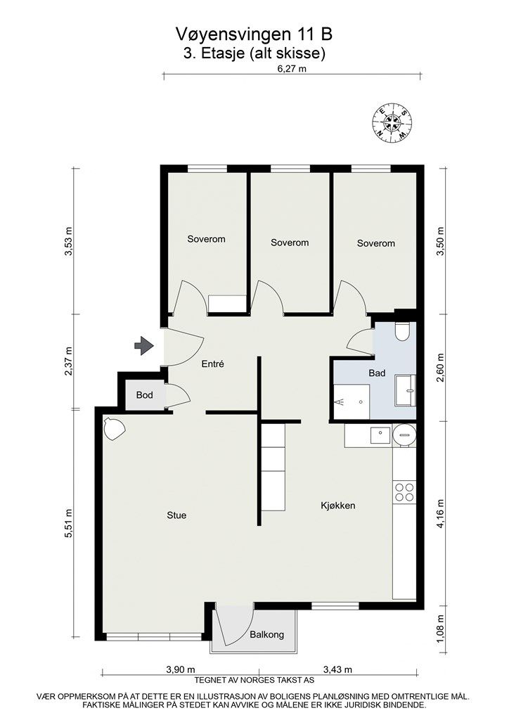 Alternativ planløsning.