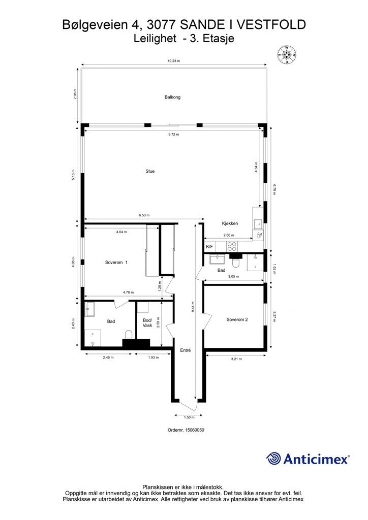 Plantegning 3. etasje