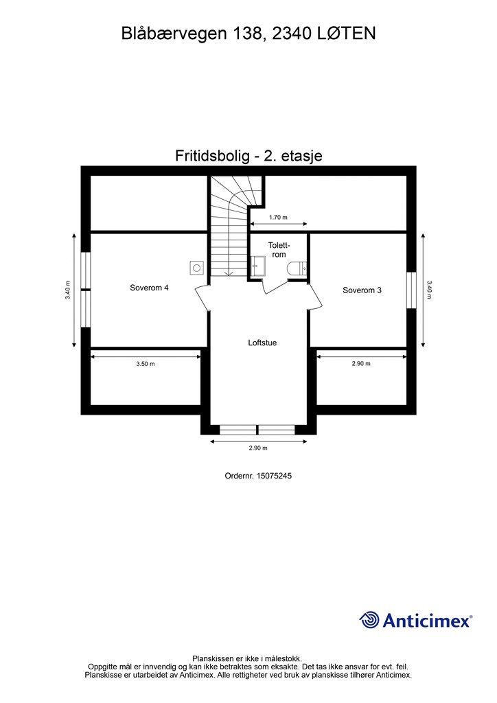 Plantegning 2. etasje. 