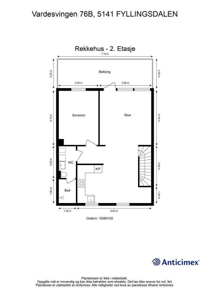 - Plantegning 2. etasje -