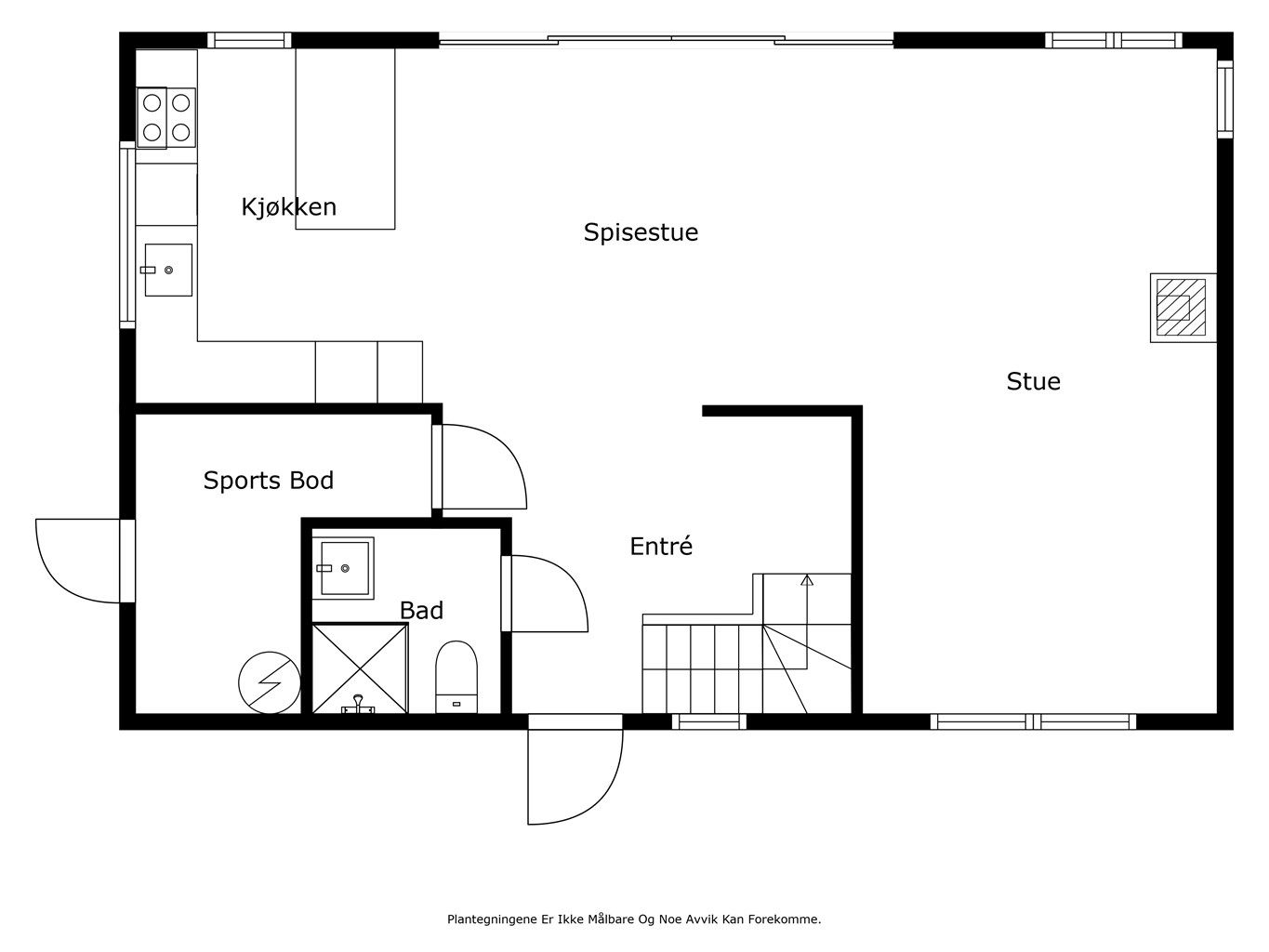 Plantegning - 1. etasje. 