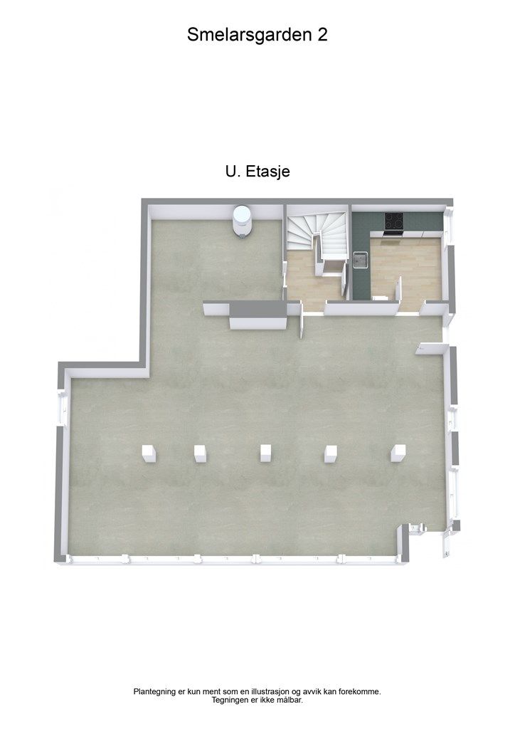 3 D plantegning underetasje