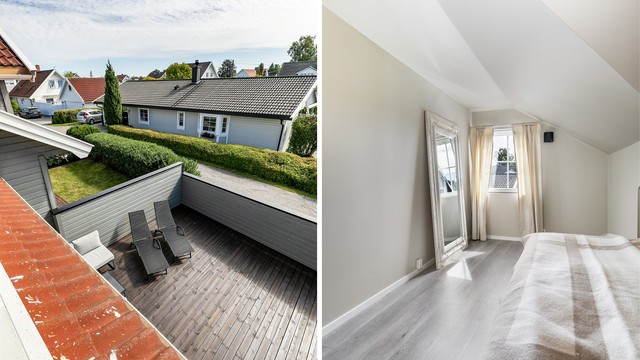 Soveromsvinduene i andre etasje vender i sørøstlig retning - bort fra varmende ettermiddags- og kveldssol.