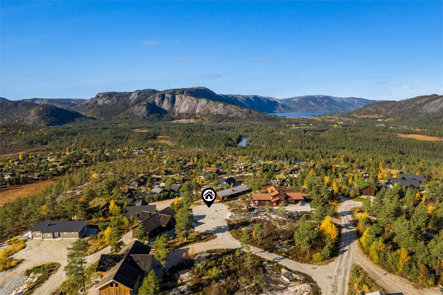 Ferdig opparbeidet tomt i Utsjå Hyttegrend.