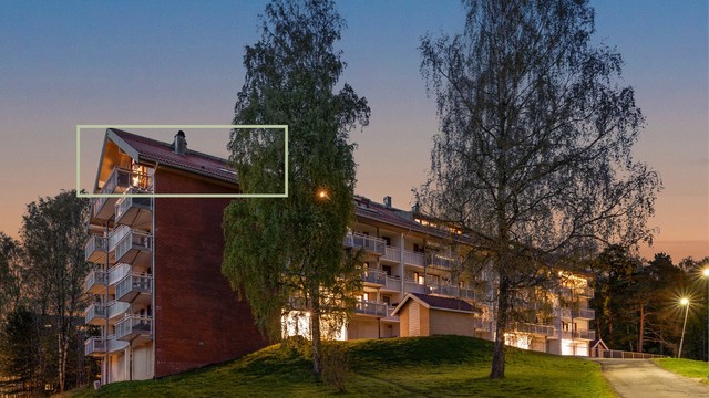 Moderne 3-roms toppleilighet m/hems - fantastisk utsikt og svært gode solforhold - rett v/marka - 20 min til Oslo
