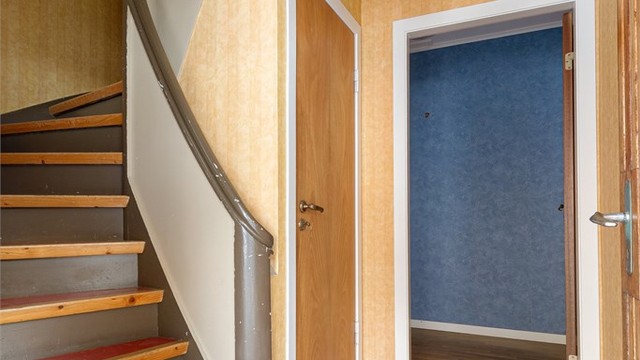 Felles trapperom som gir adkomst til leilighetene i tomannsboligen