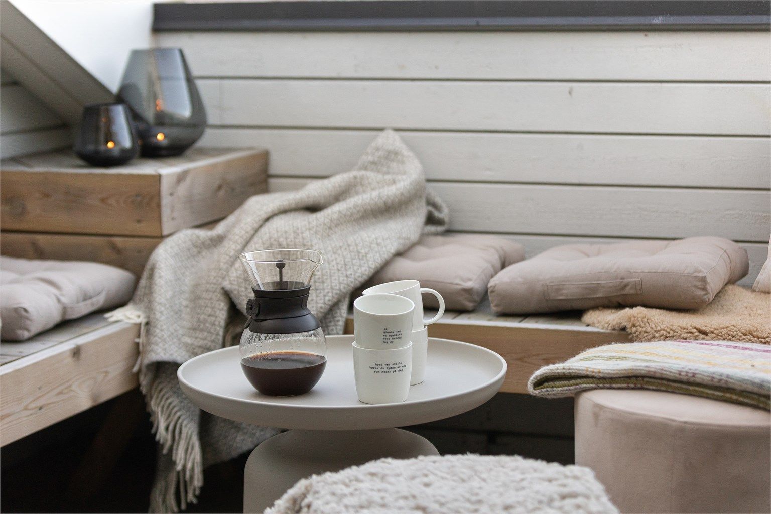 Her har du virkelig et hyggelig uterom hvor man kan trekke seg tilbake over byens tak. 