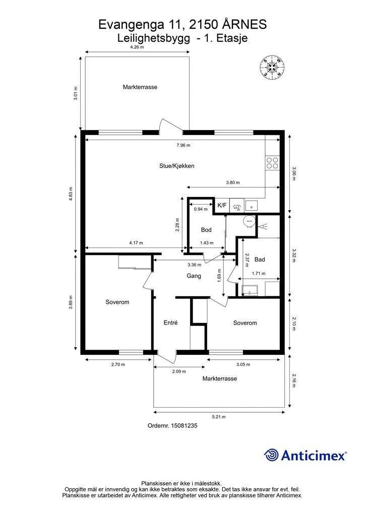 Plantegning - 1. etasje. 