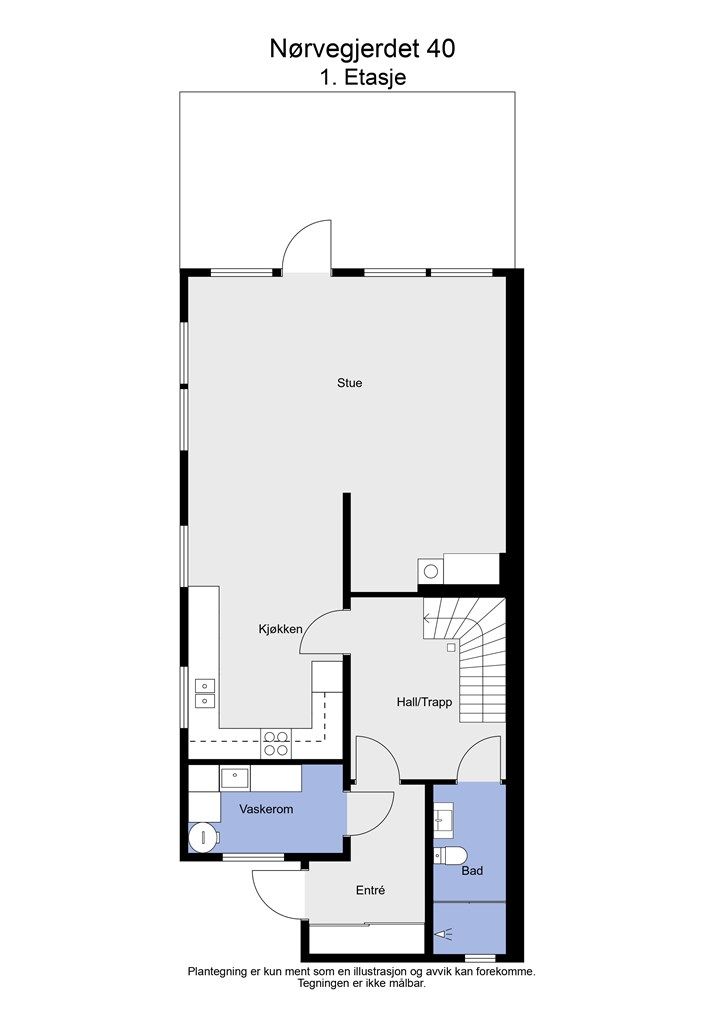 2 D plantegning i 1. etasje