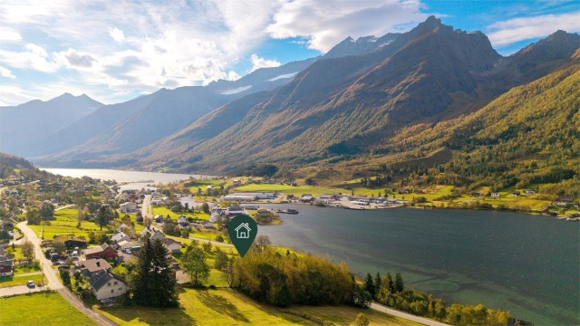 Dronebilde over nærområdet
