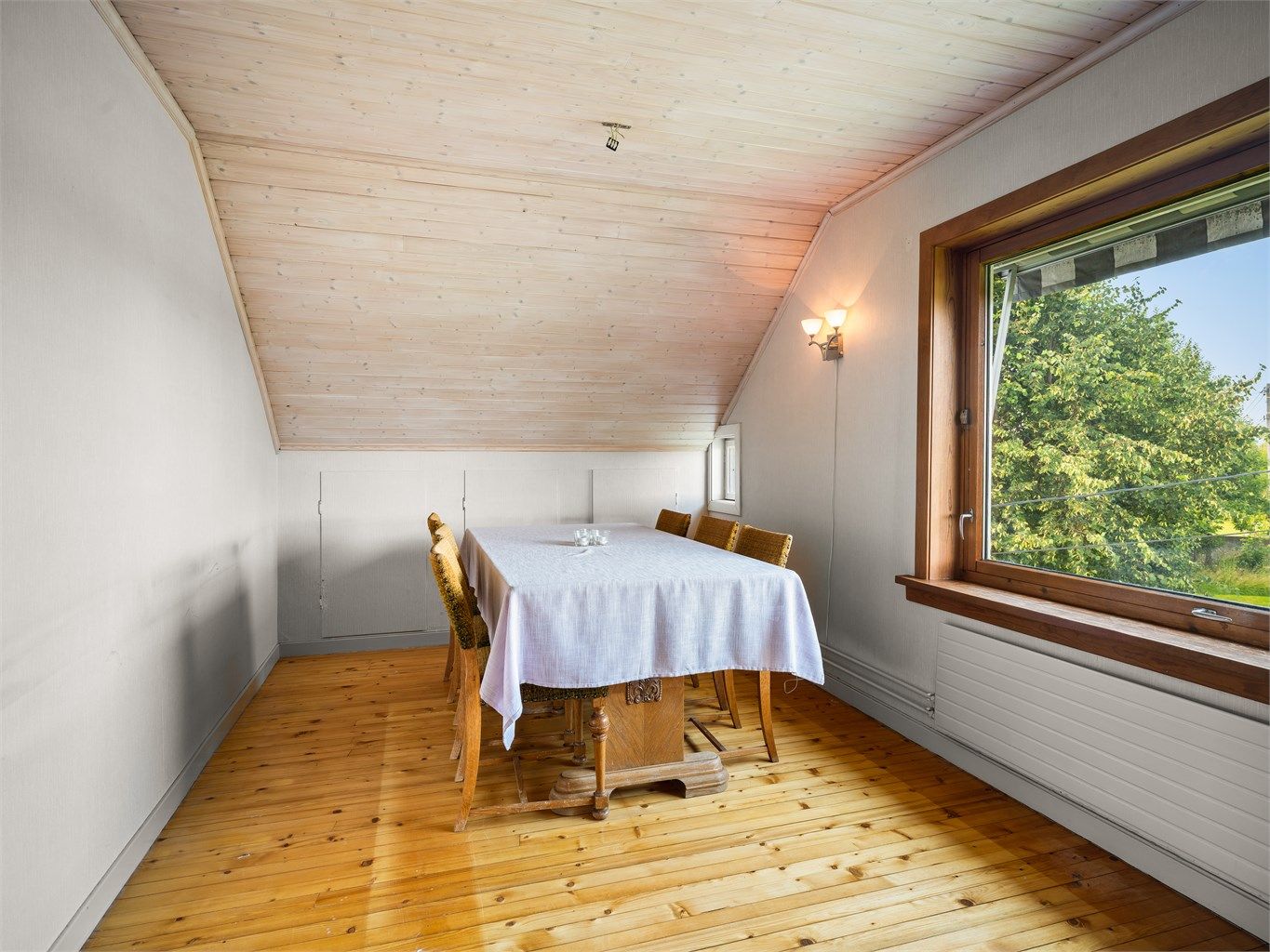 Denne delen av loftstuen vil det trolig være mulig å skille ut som et soverom.