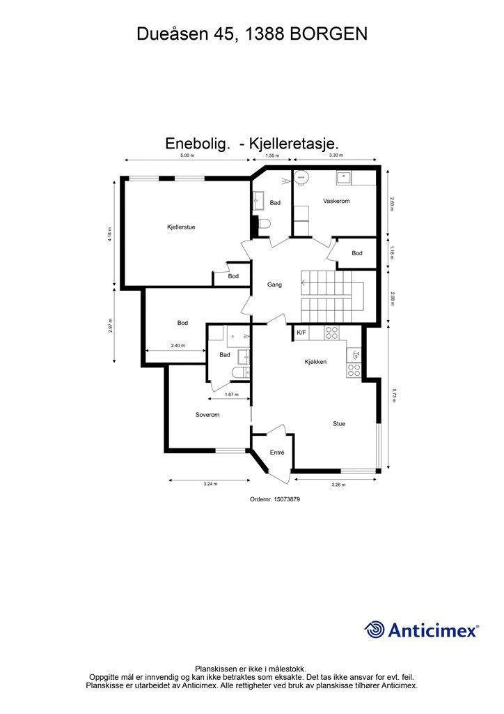 Plantegning - Kjelleretasje