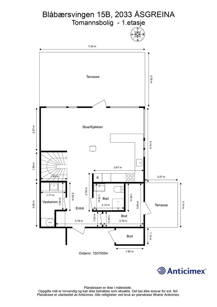 Plantegning 1.etasje 