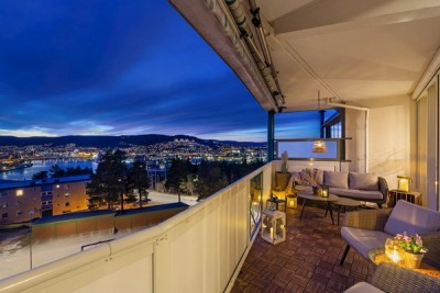 Fra leiligheten er det en fantastisk flott utsikt utover Drammen