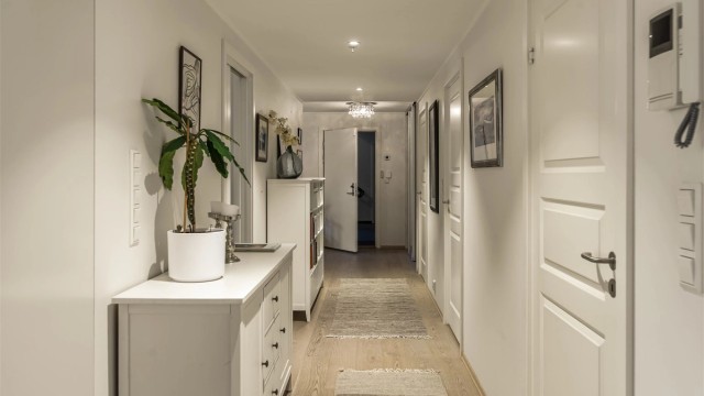 Leiligheten har en fin og funksjonell romløsning