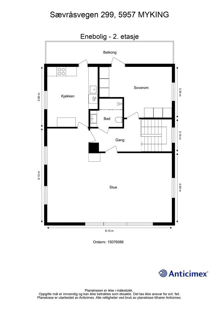 Plantegning 2. etasje.