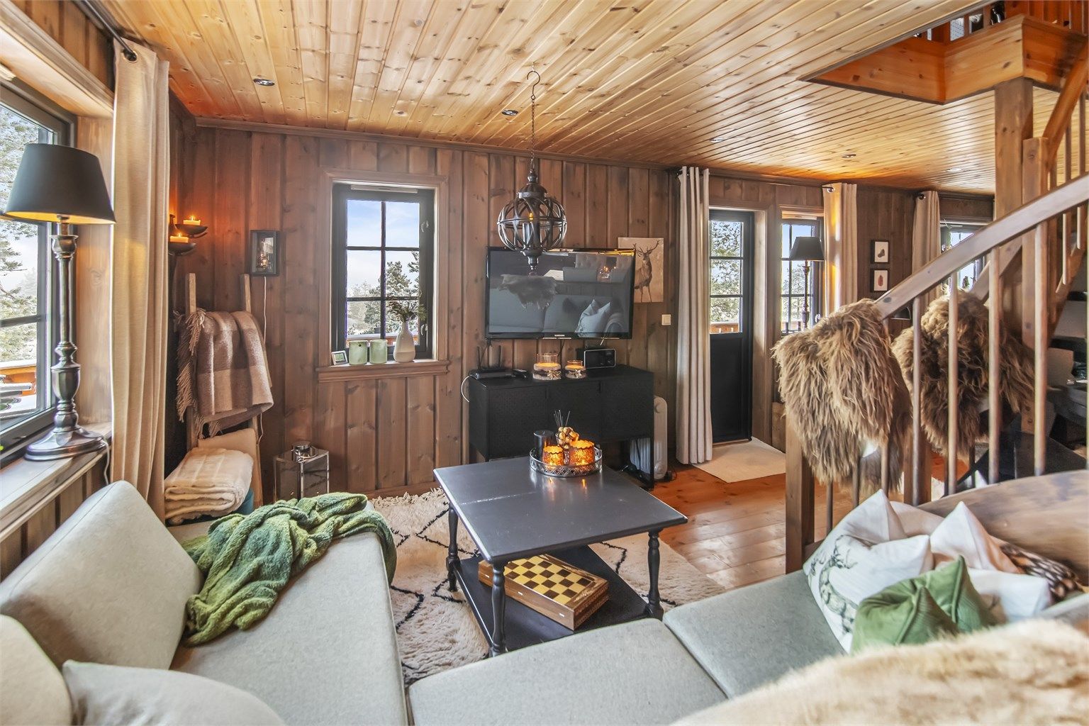 Delikat og moderne fargevalg gir en lun og god atmosfære