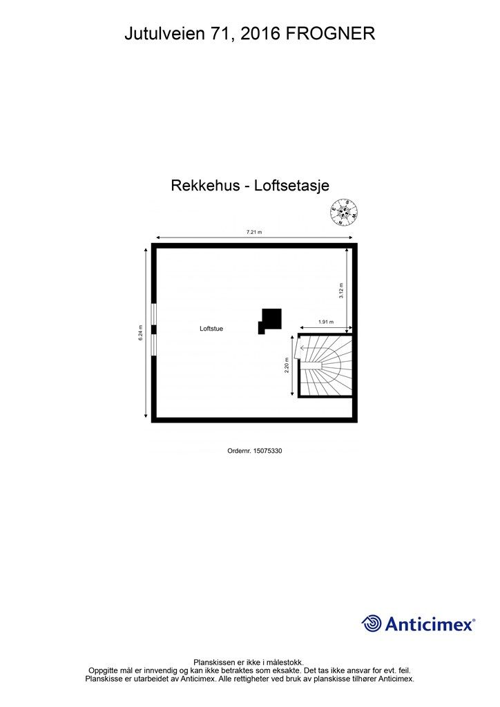 Plantegning- Loftsetasje.