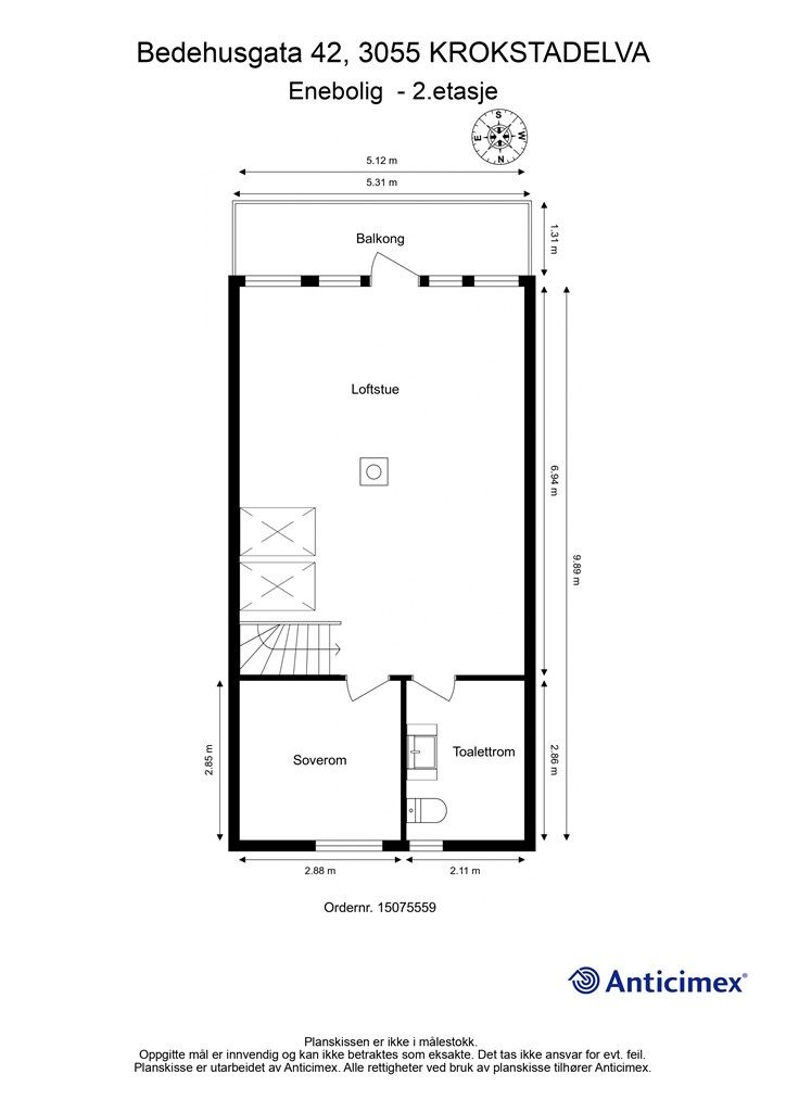 Plantegning - 2. etasje