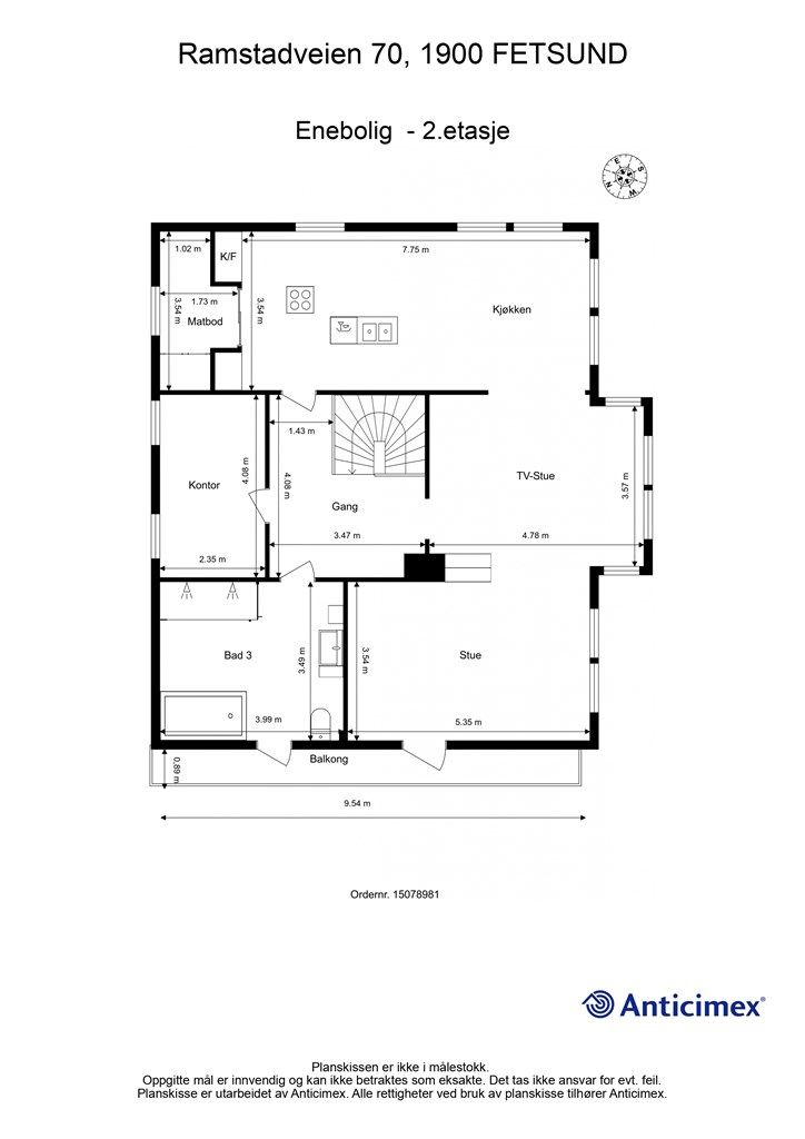 Plantegning - 2.etasje.
