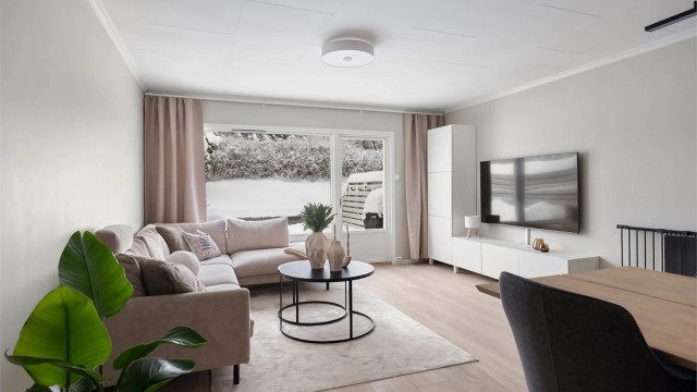 Innbydende rekkehus i familievennlig og bilfritt boligtun