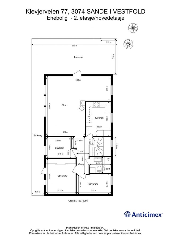 Plantegning - 2. etasje