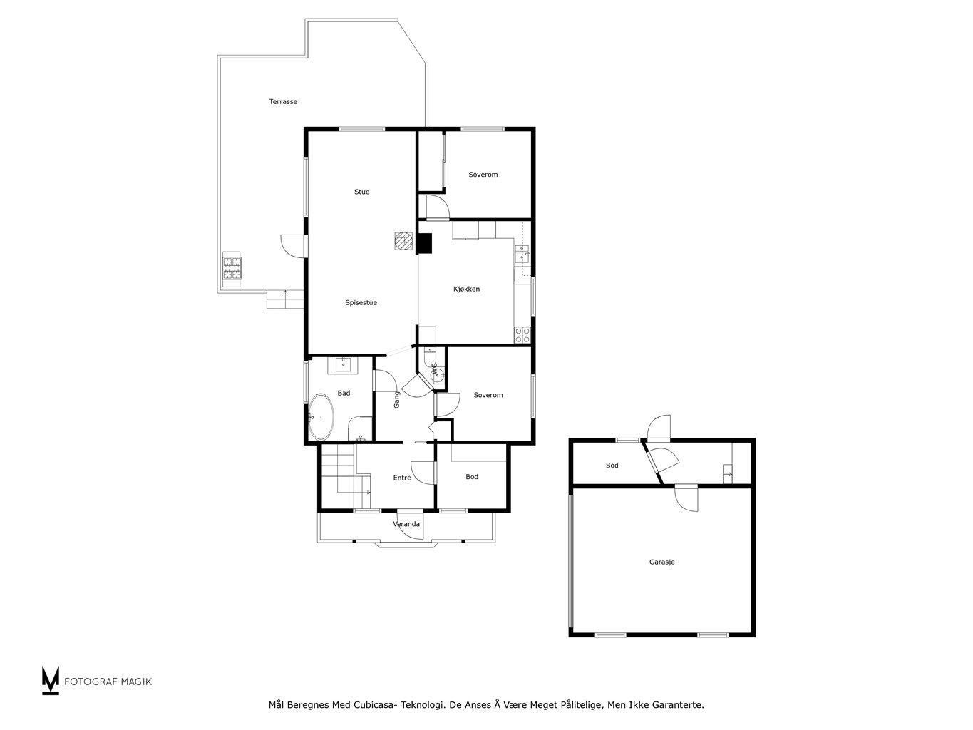 Plantegning hovedetasje