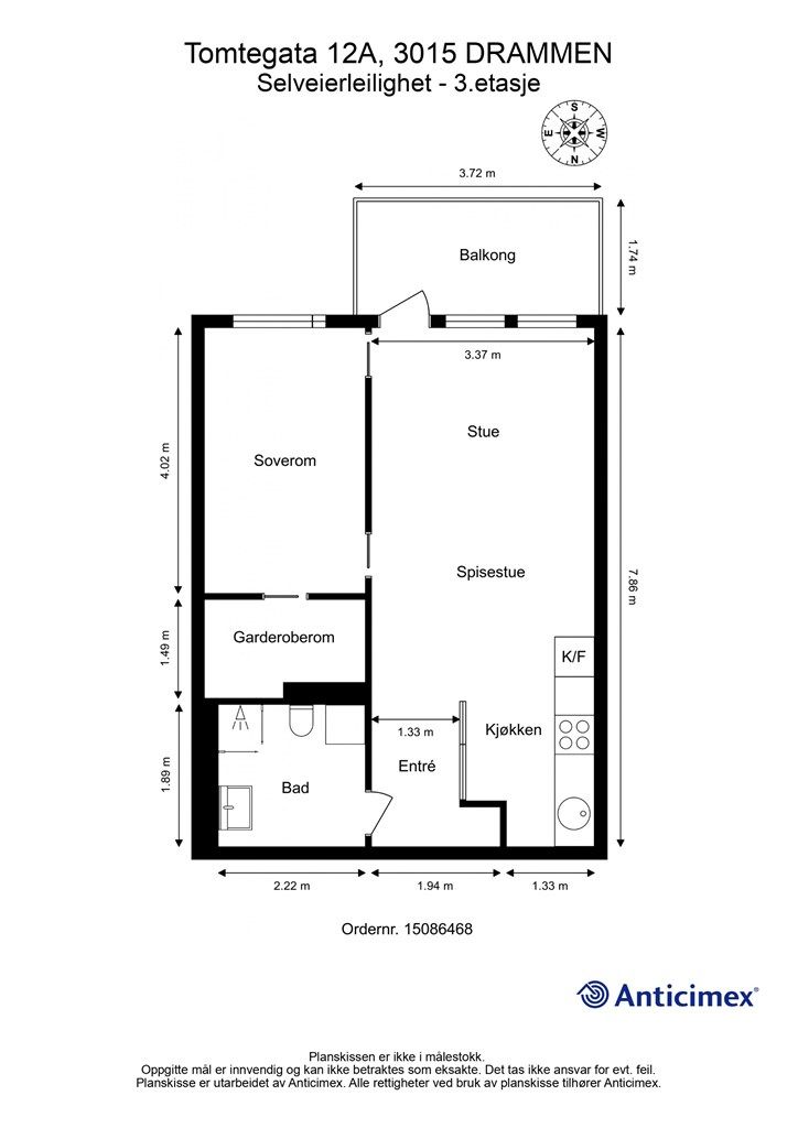 Plantegning 3. etasje