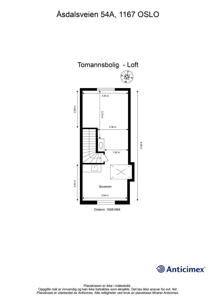 Plantegning loft.
