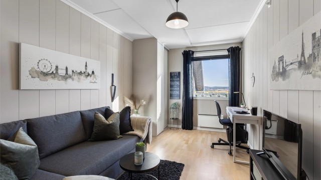 Malt himling og vegger på soverommene i 2019.