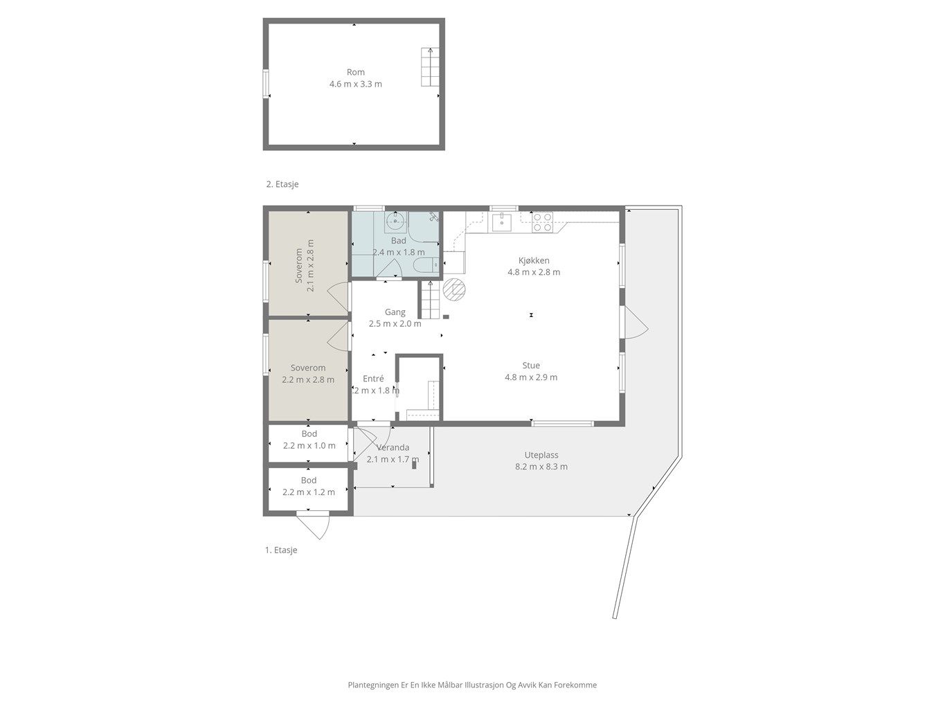 Plantegning 1.etg + hems