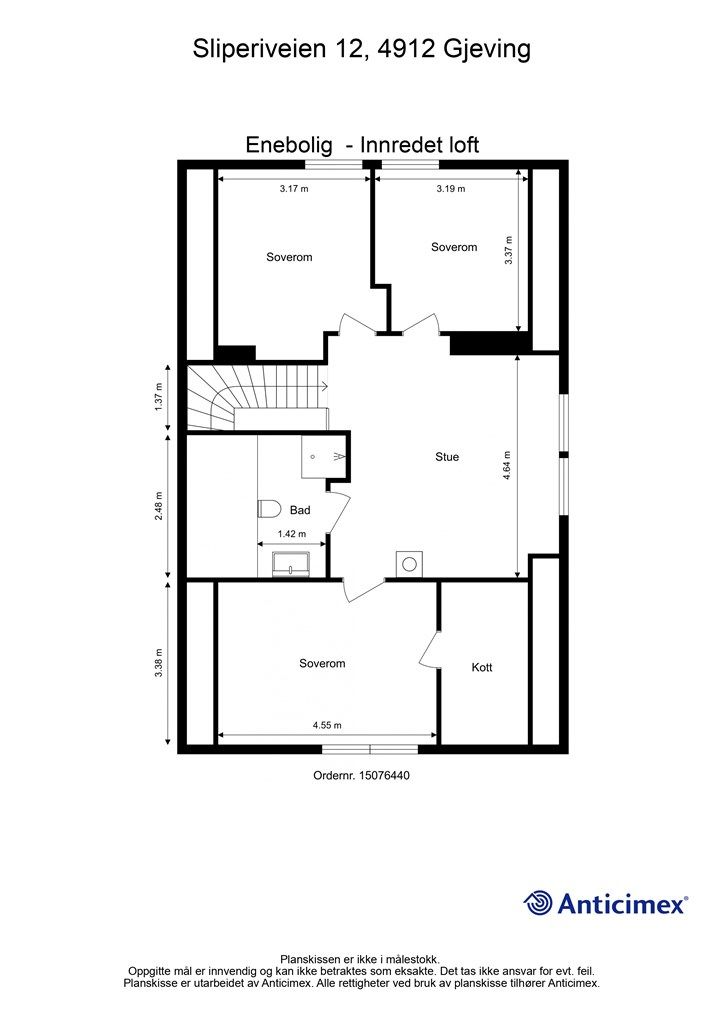Plantegning 2. etasje.