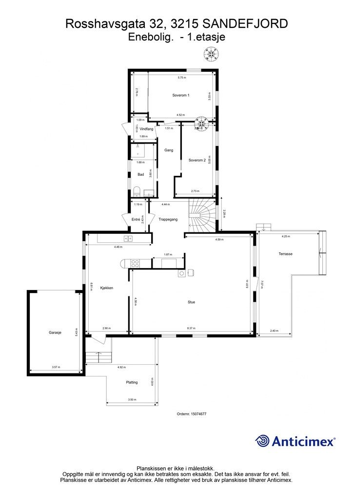 Plantegning - 1.etasje