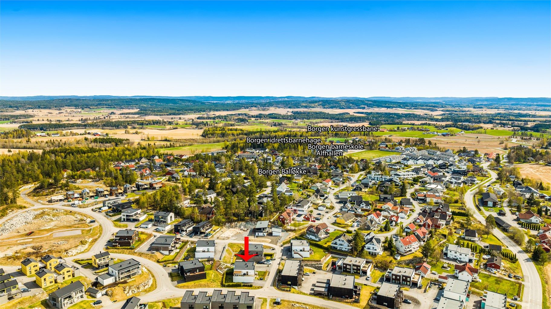 Korte avstander til barnehage, skole og fritidsaktiviteter