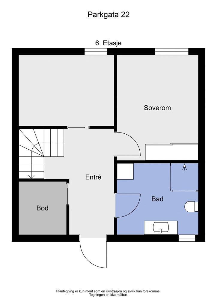 2 D plantegning 6. etasje
