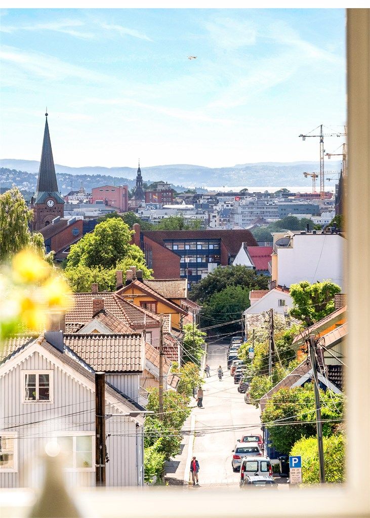 Utsikt mot de sjarmerende gatene på Rodeløkka.