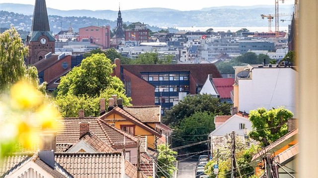 Utsikt mot de sjarmerende gatene på Rodeløkka.