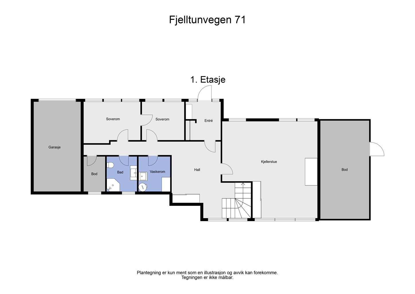 2 D plantegning underetasjen