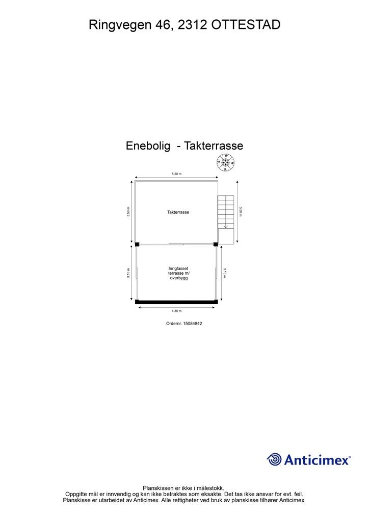 Plantegning Takterrasse 