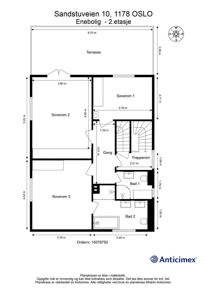 Plantegning - 2. etasje