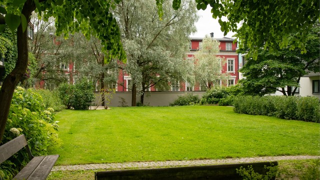 Flotte grøntområder i sameiet som er svært populært for sameiets beboere.