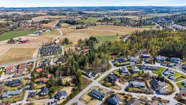 Oversikt over det veletablerte og barnevennlige boligområdet Grønlund.