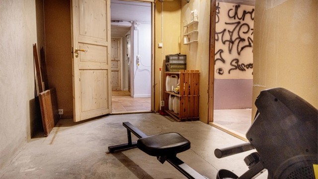 Dette arealet innenfor vaskerommet er byggemeldt som trimrom, dusjrom og bad. Her er det med andre ord mulig å etablere blant annet ytterligere et bad.