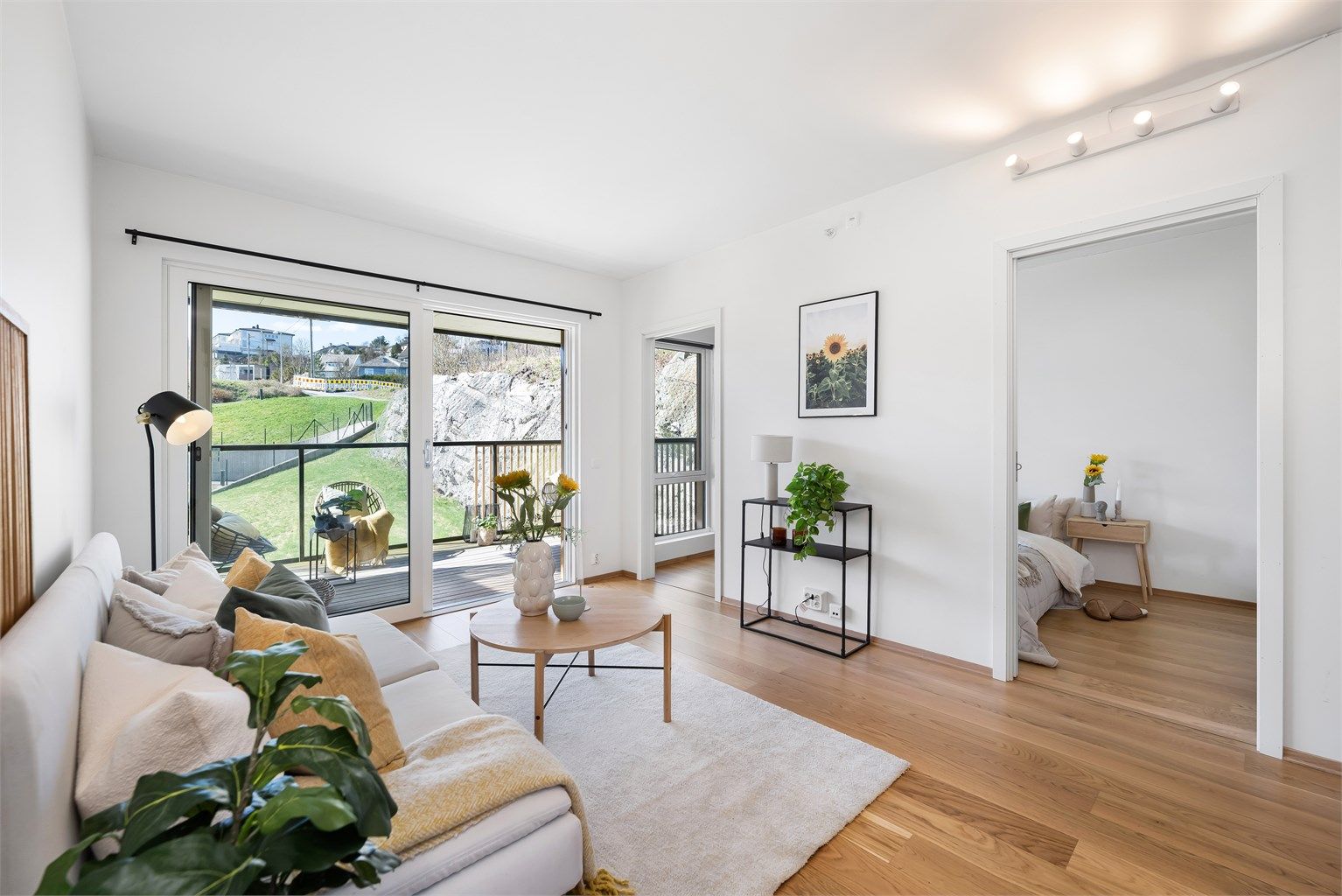 Leiligheten har en praktisk planløsning som er lett å møblere