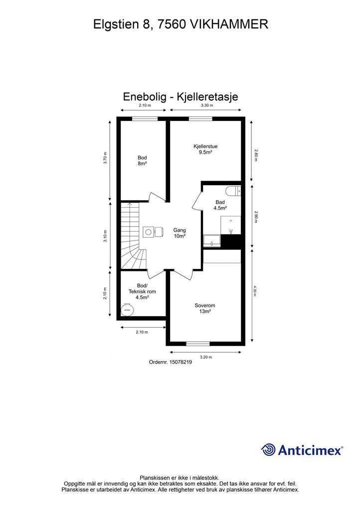 Planskisse kjelleretasje.