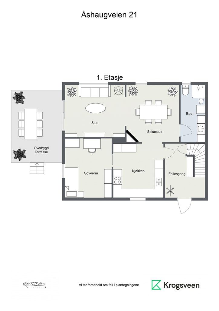 Planskisse 1. etasje.