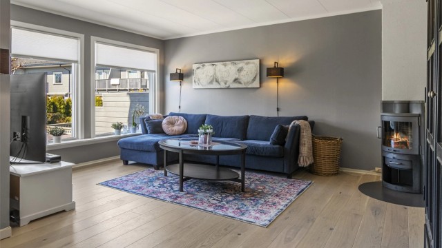 Oppvarming skjer primært med elektriske panelovner og vedfyring.