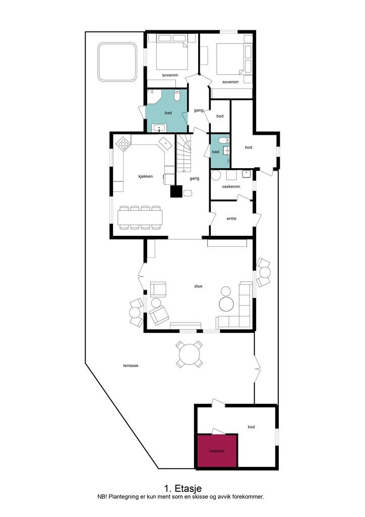 Plantegning 1. etasje